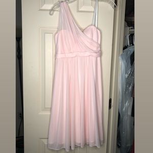 Powder Pink Sheer Formal Dress